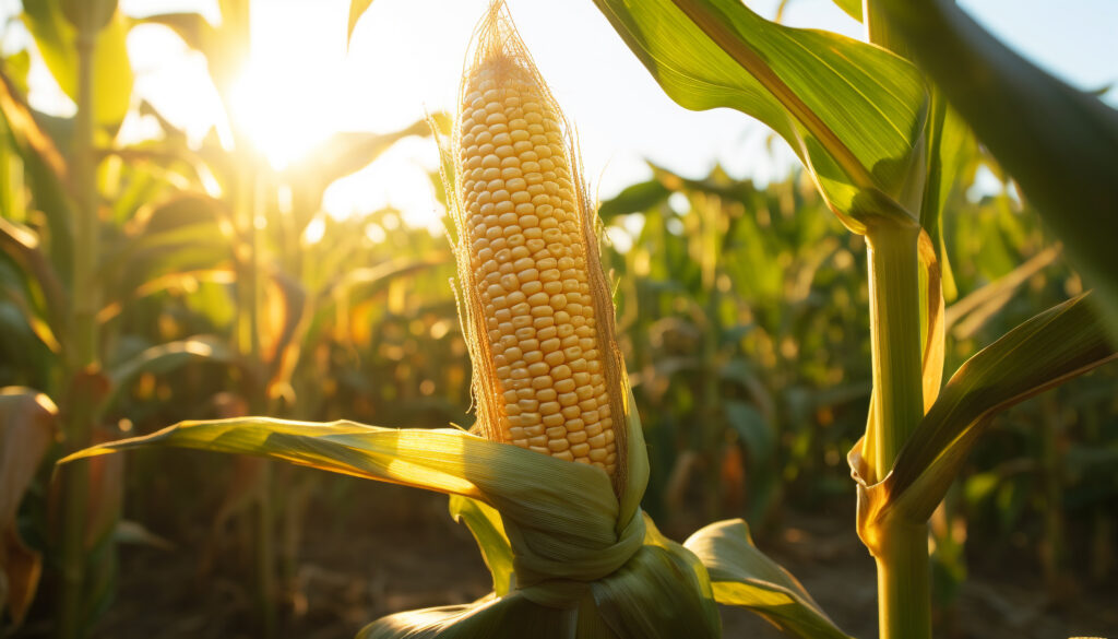Drones Pulverizadores para Campos de Milho 4 rural scene farm corn crop nature growth generated by ai